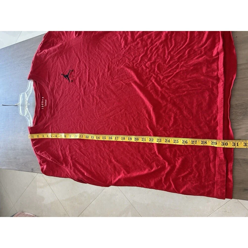Air Jordan Knit Jumpman Logo Standard Fit T-shirt Red Size XXXL Cotton